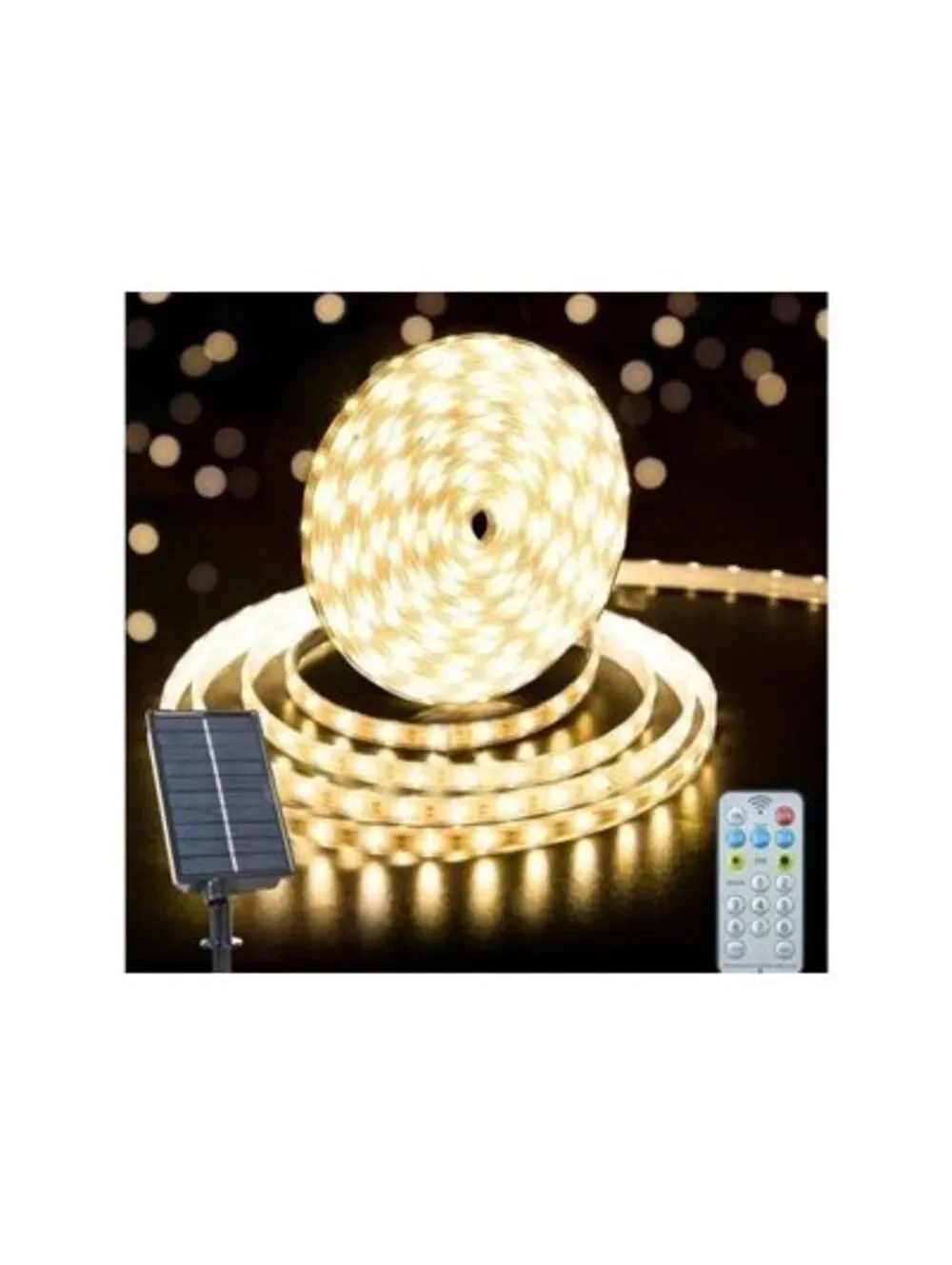 CCILAND 33Ft Solar Strip Lights Outdoor with 640 LED and 8 Modes Remote Timer